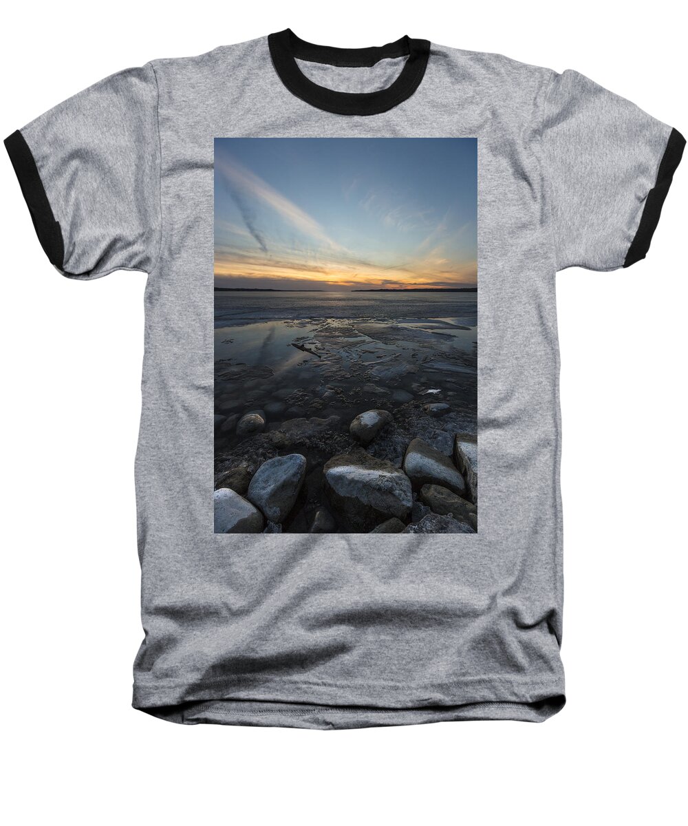 Missouri River Baseball T-Shirt featuring the photograph Lewis and Clark sunset by Aaron J Groen