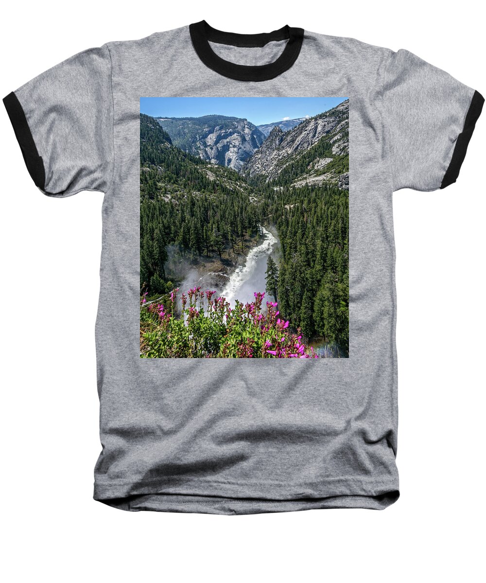 Yosemite Baseball T-Shirt featuring the photograph Life Line of the Valley by Ryan Weddle