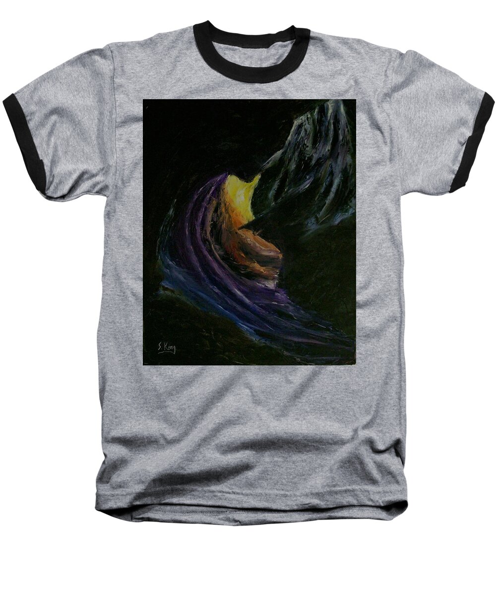  Baseball T-Shirt featuring the painting Light of Day by Stephen King