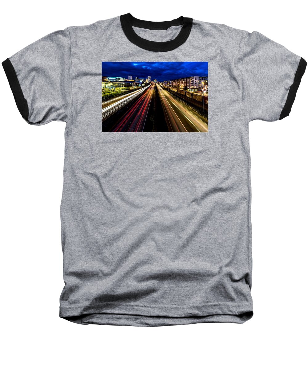 Slow Baseball T-Shirt featuring the photograph Light Streaks on 705 by Rob Green