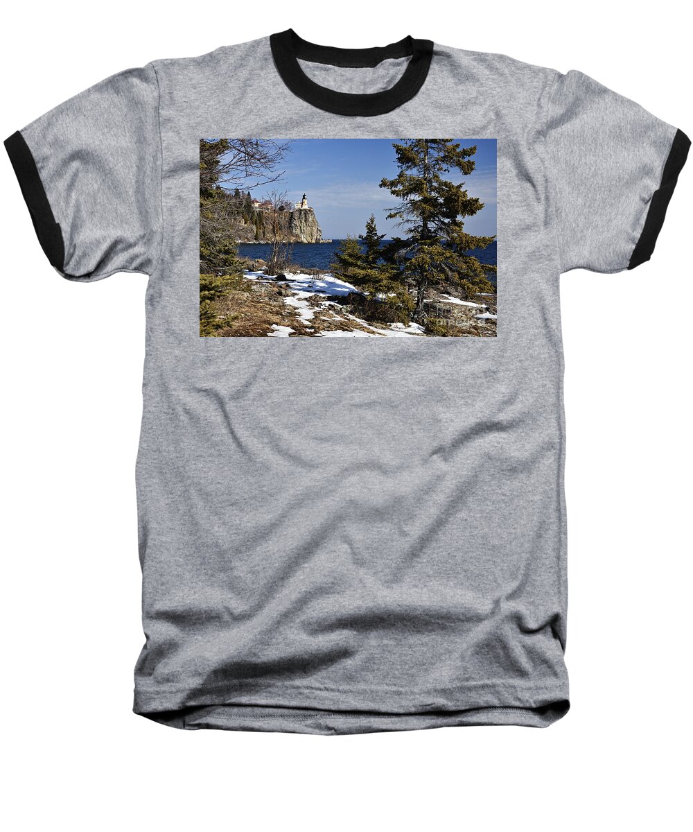 Photography Baseball T-Shirt featuring the photograph Lighthouse Framed by Larry Ricker