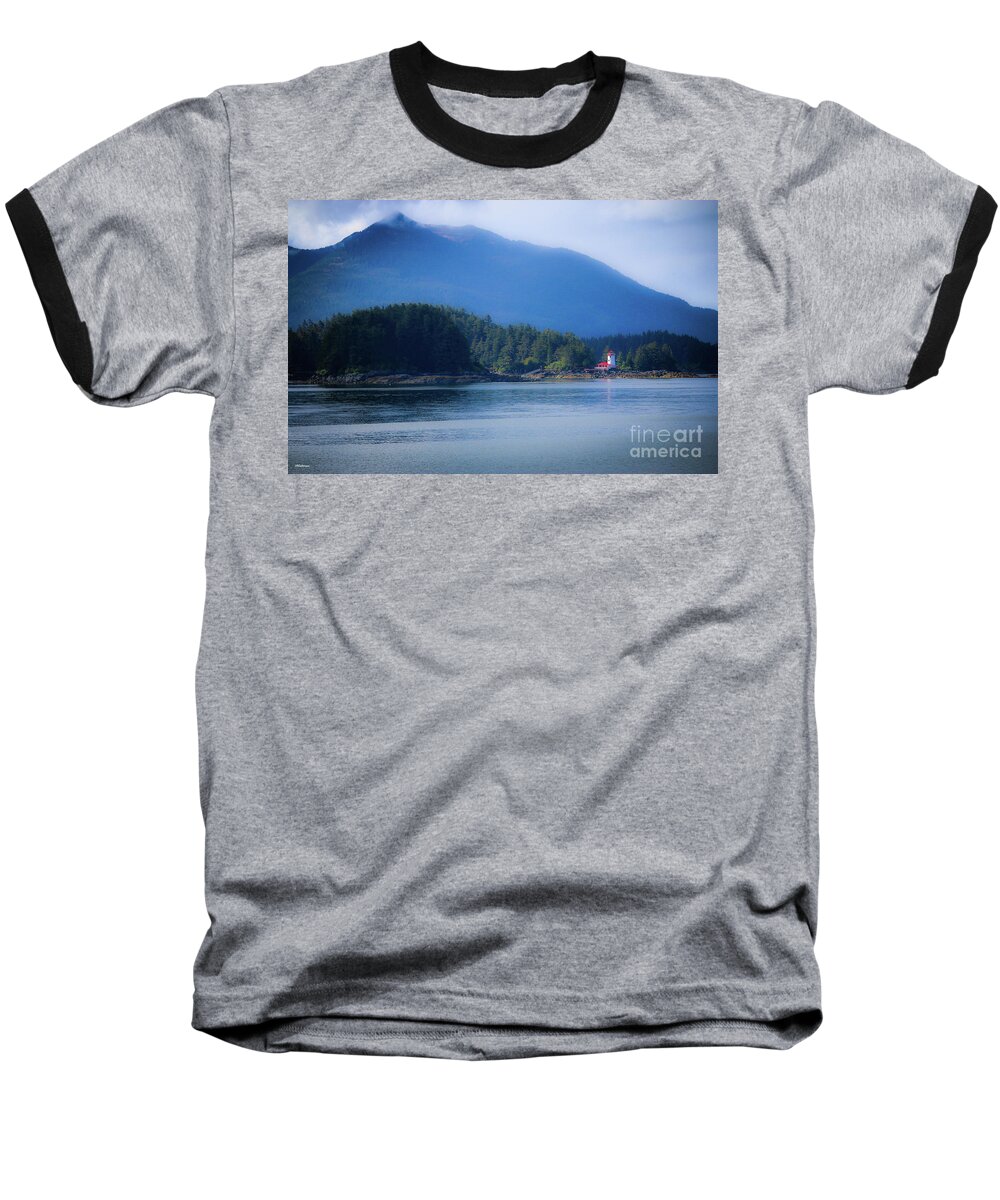 Lighthouse Baseball T-Shirt featuring the photograph Lighthouse Sitka Alaska by Veronica Batterson