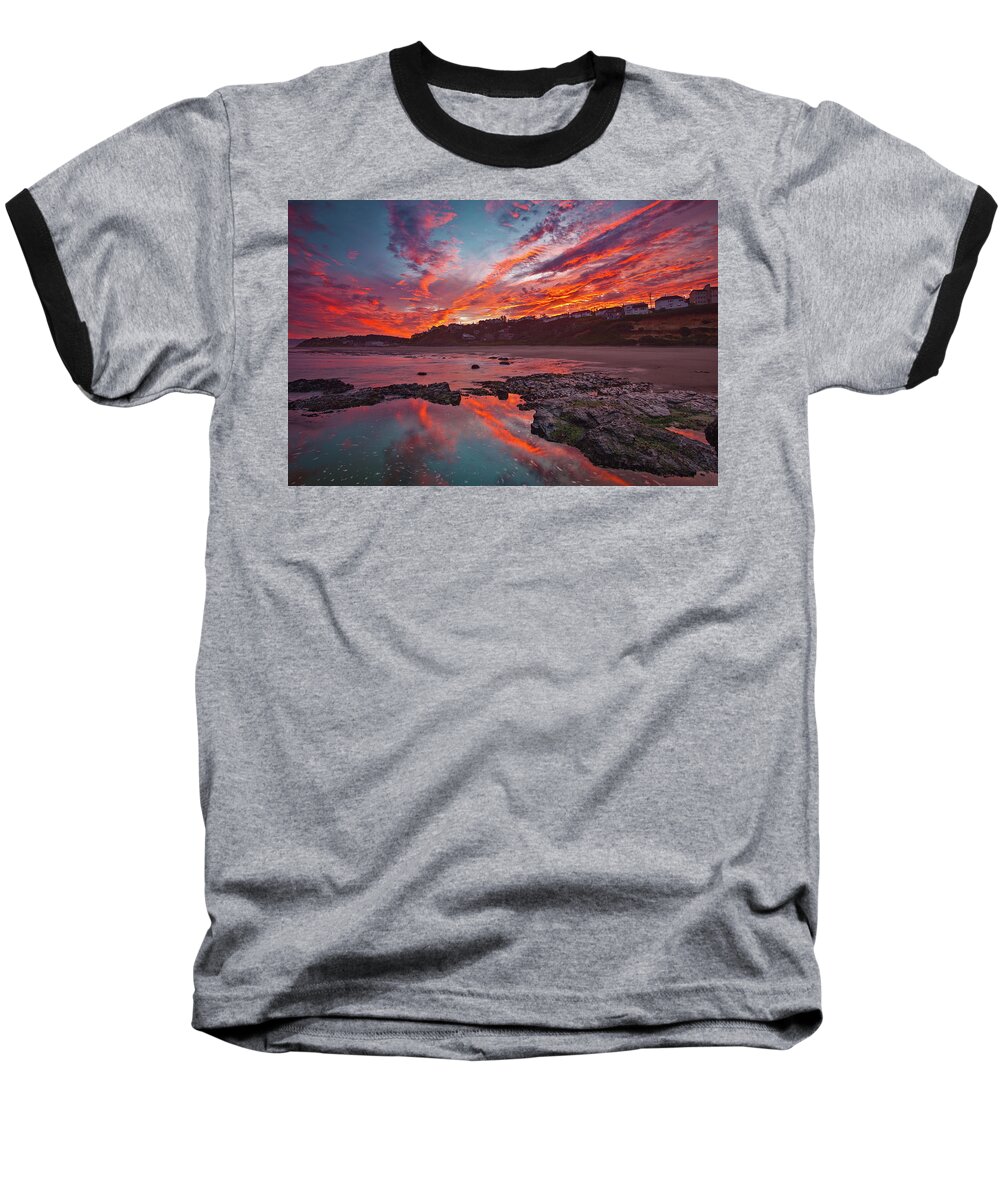 Sunrise Baseball T-Shirt featuring the photograph Lincoln City Sunrise by Darren White
