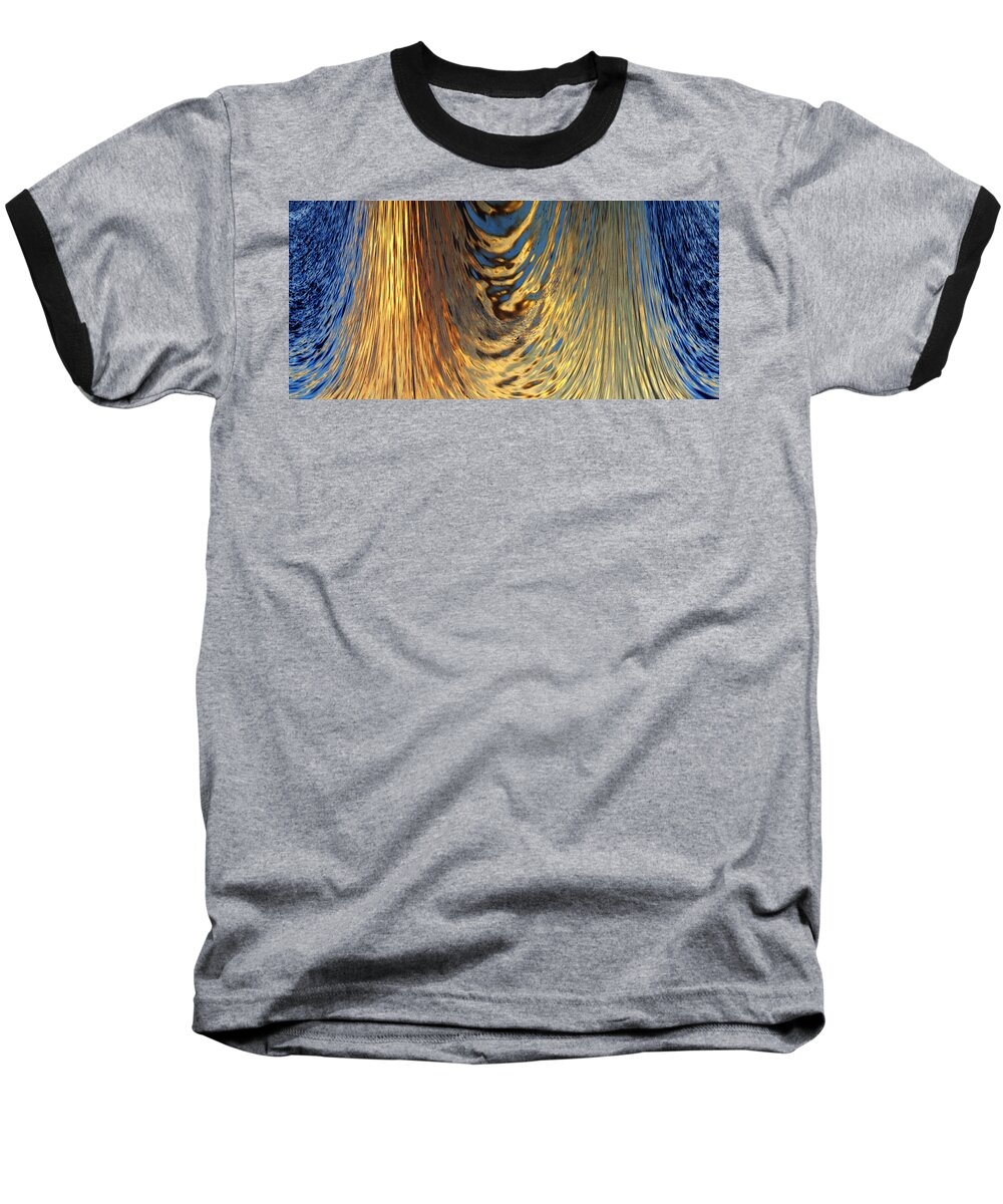 Abstract Baseball T-Shirt featuring the photograph Sunlight On Water by Skip Nall
