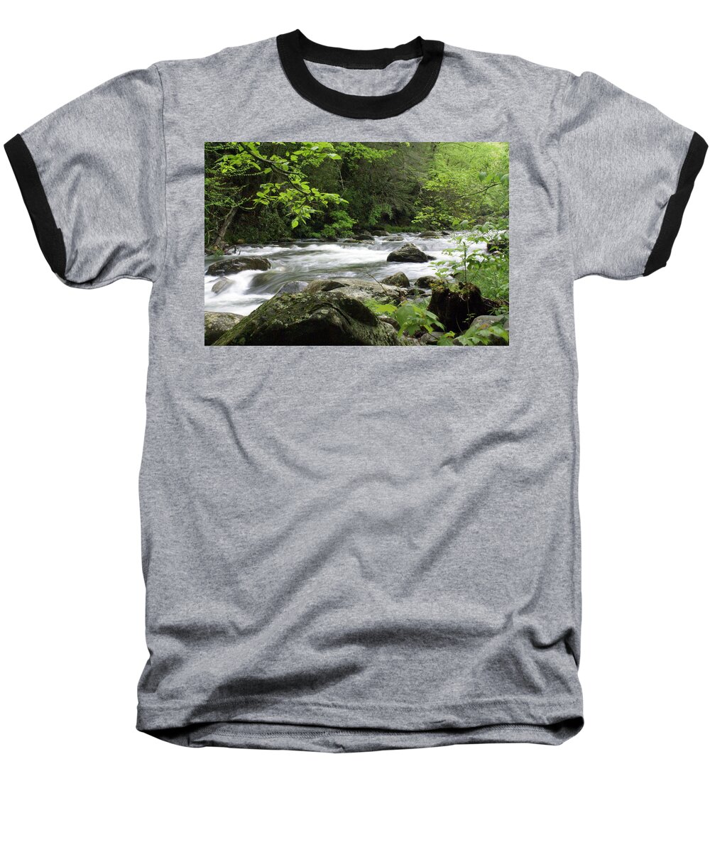 River Baseball T-Shirt featuring the photograph Litltle River 1 by Marty Koch