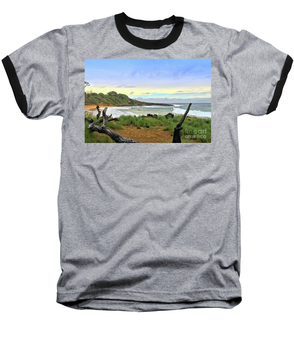 Beach Baseball T-Shirt featuring the photograph Little Beach by DJ Florek