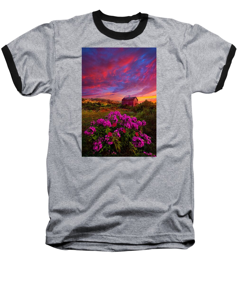 Crops Baseball T-Shirt featuring the photograph Live In The Moment by Phil Koch