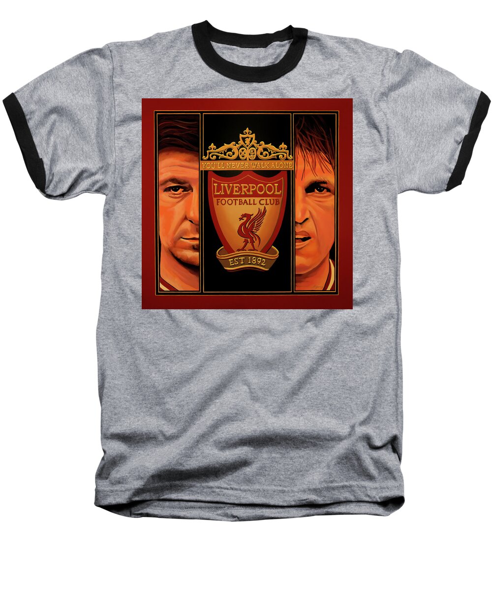 Liverpool Baseball T-Shirt featuring the painting Liverpool Painting by Paul Meijering