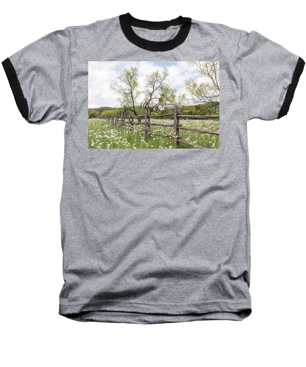 Texas Wildflowers Baseball T-Shirt featuring the photograph Llano County Wildflowers by Victor Culpepper