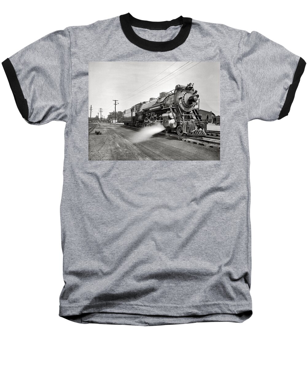 Locomotive Baseball T-Shirt featuring the photograph Locomotive by Jackie Russo