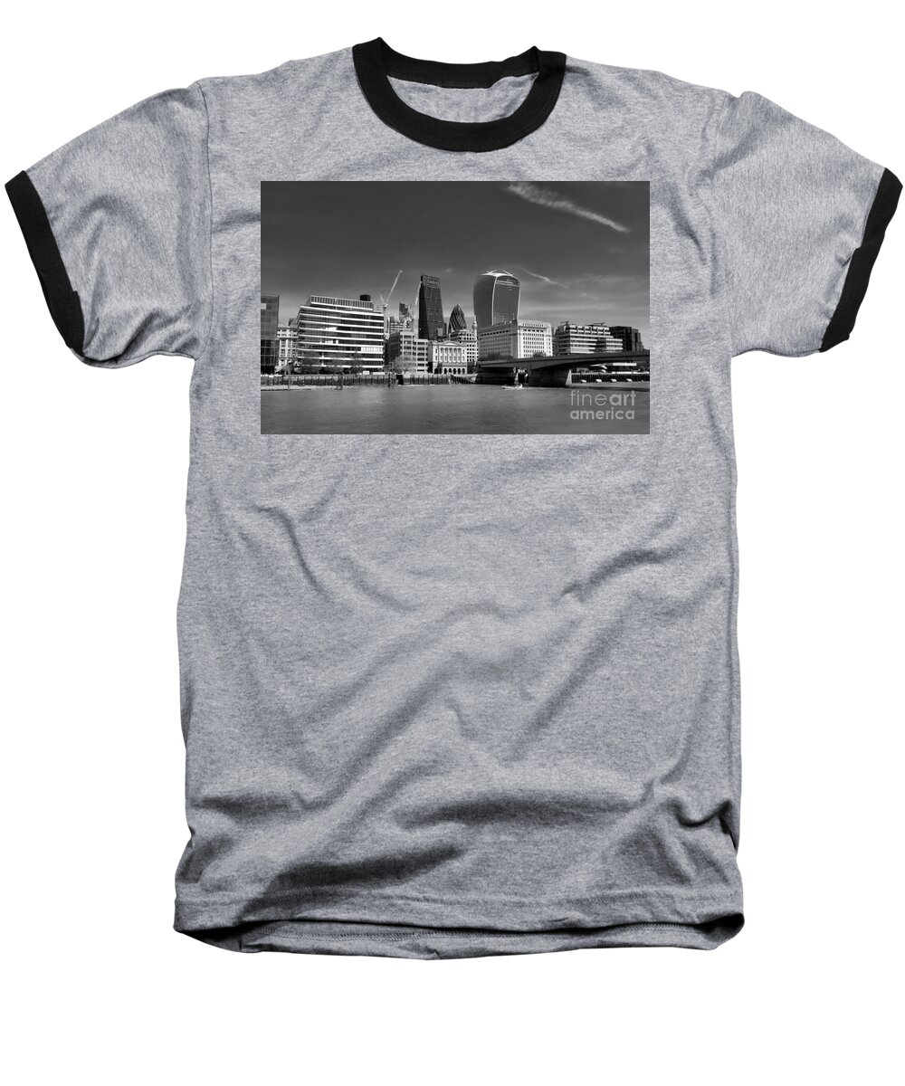 London Baseball T-Shirt featuring the photograph London Skyline by Lynn Bolt