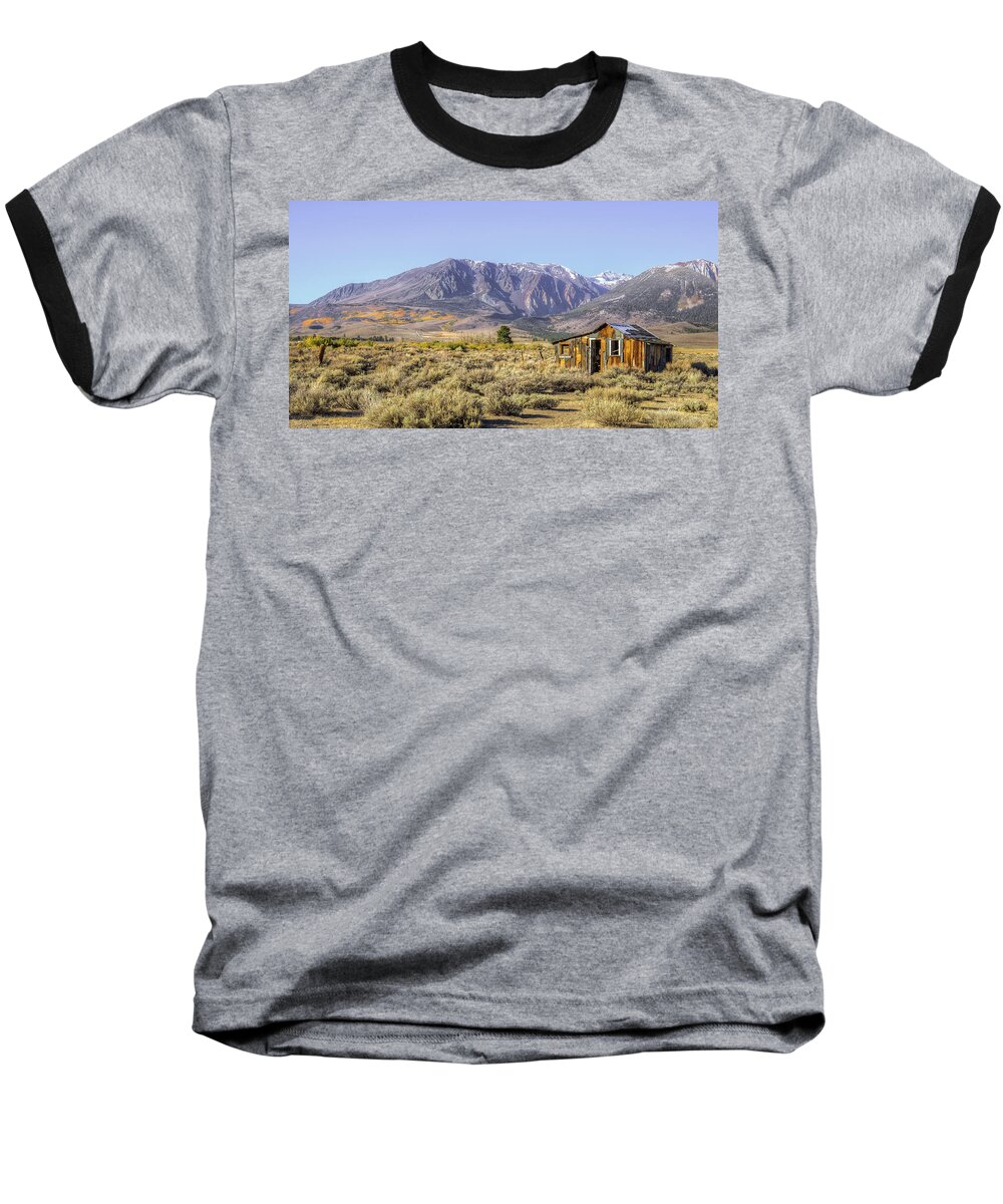 Old Barn Baseball T-Shirt featuring the photograph Lone on the range by Charles Garcia