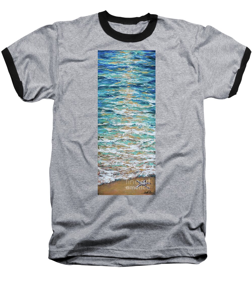 Beach Baseball T-Shirt featuring the painting Lone Star by Linda Olsen
