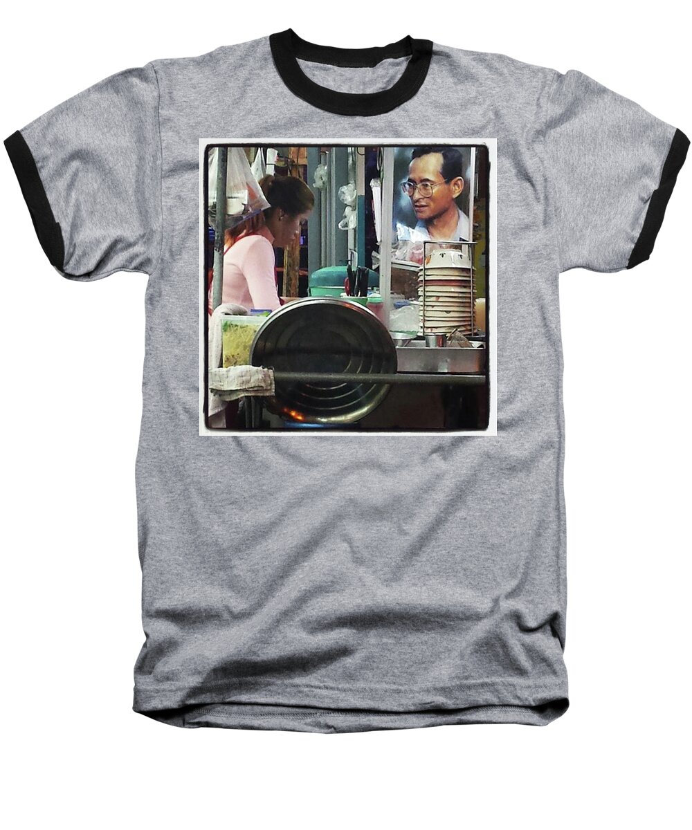 Kingbhumibol Baseball T-Shirt featuring the photograph Long Live The King. Even After His by Mr Photojimsf