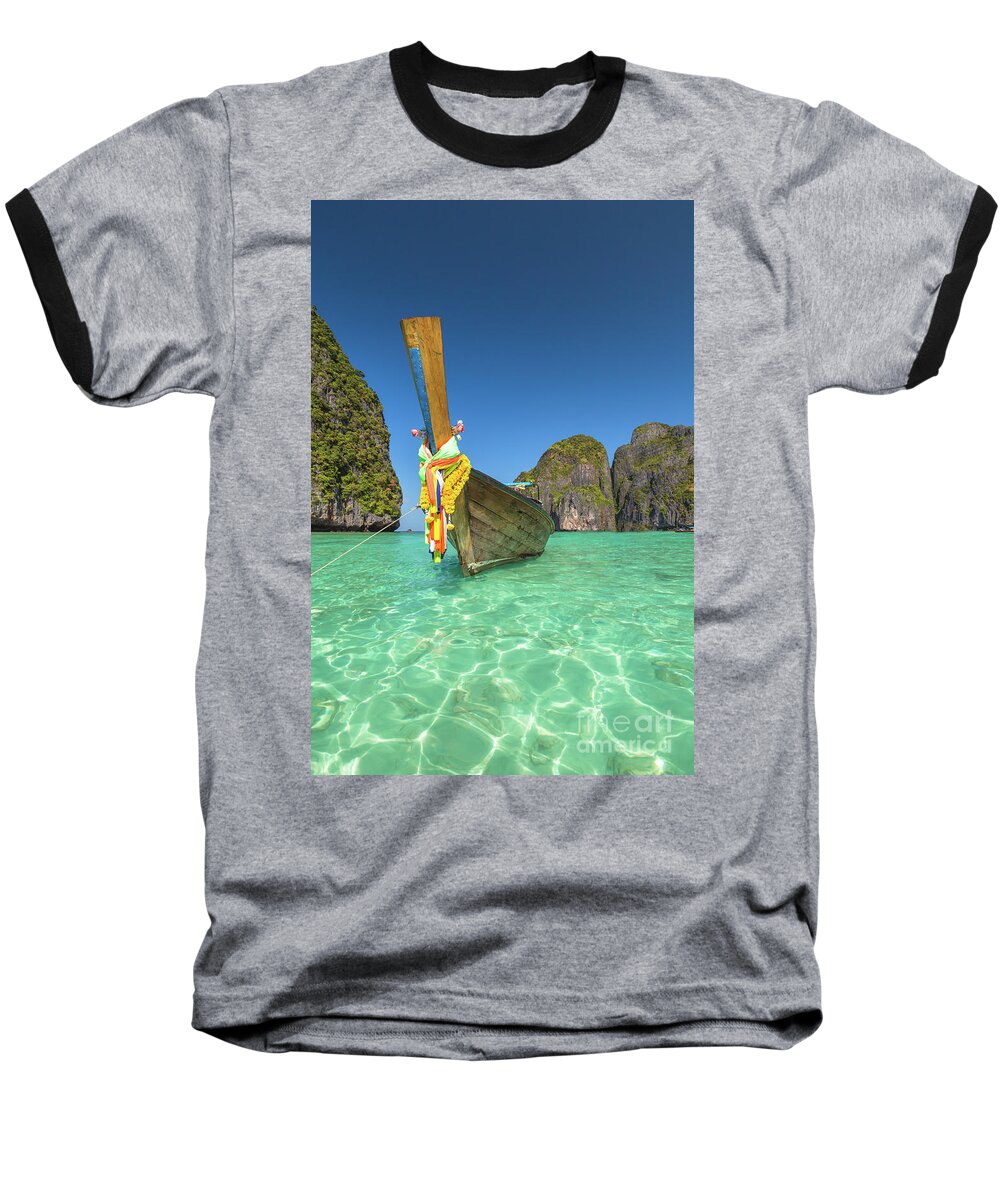 Thailand Baseball T-Shirt featuring the photograph Long tail bot by Benny Marty