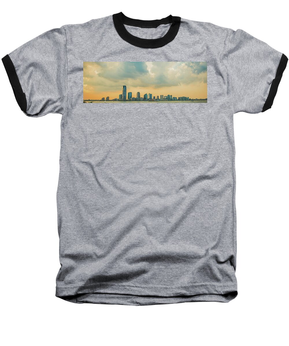 Battery Park City Baseball T-Shirt featuring the photograph Looking at New Jersey by Theodore Jones