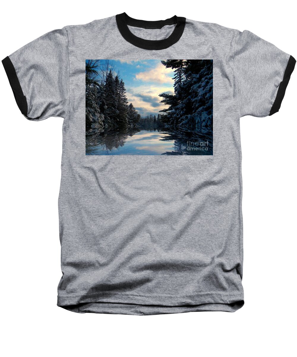 Trees Baseball T-Shirt featuring the photograph Looking Glass by Elfriede Fulda