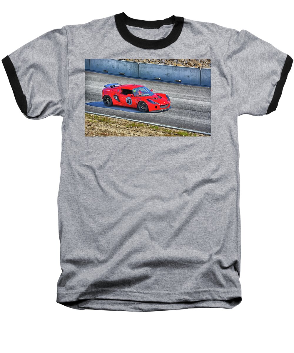 Lotus Baseball T-Shirt featuring the photograph Lotus 87 Northeast Track Days by Mike Martin