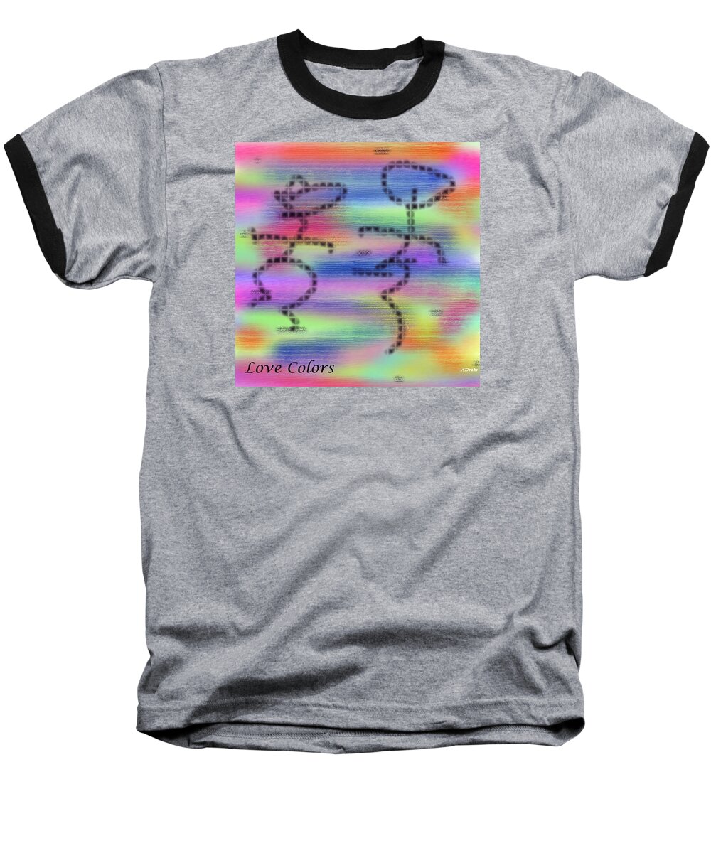 Love Baseball T-Shirt featuring the digital art Love Colors by Alec Drake