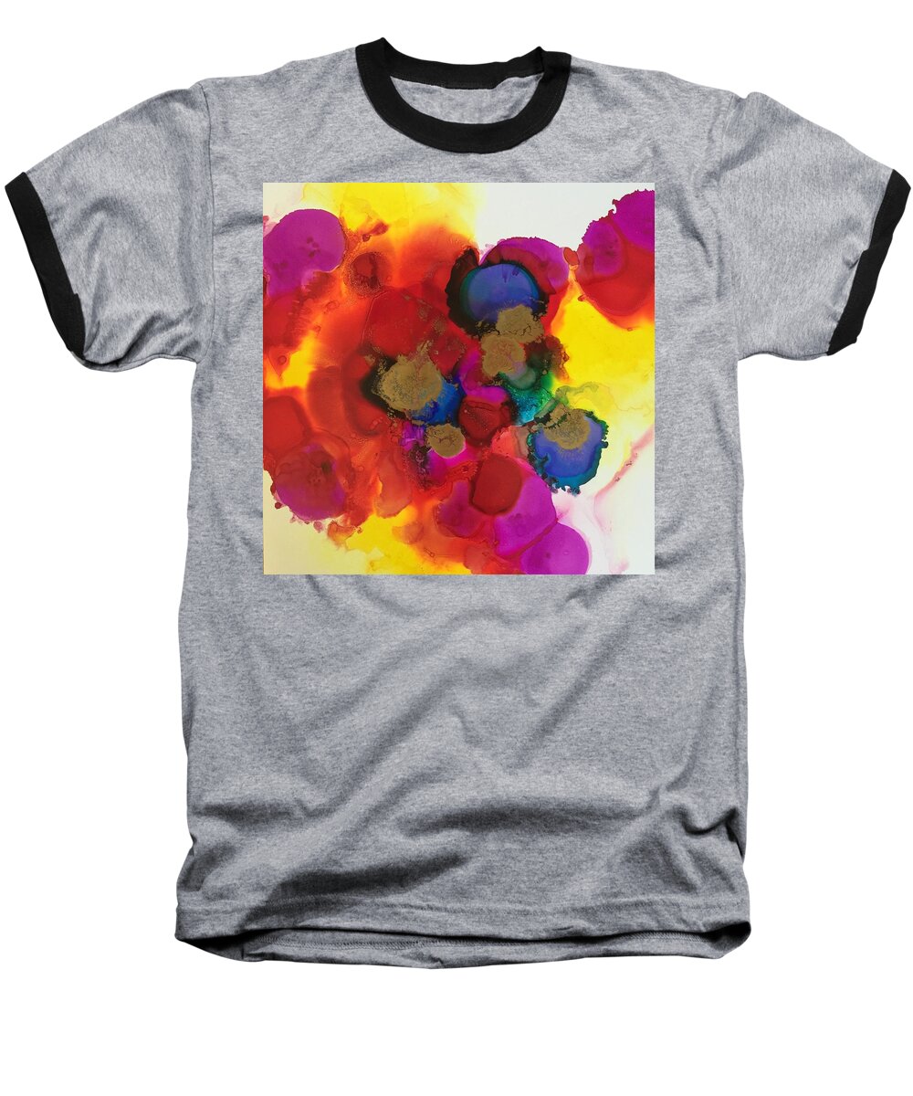  Baseball T-Shirt featuring the painting Love is Everywhere by Tara Moorman
