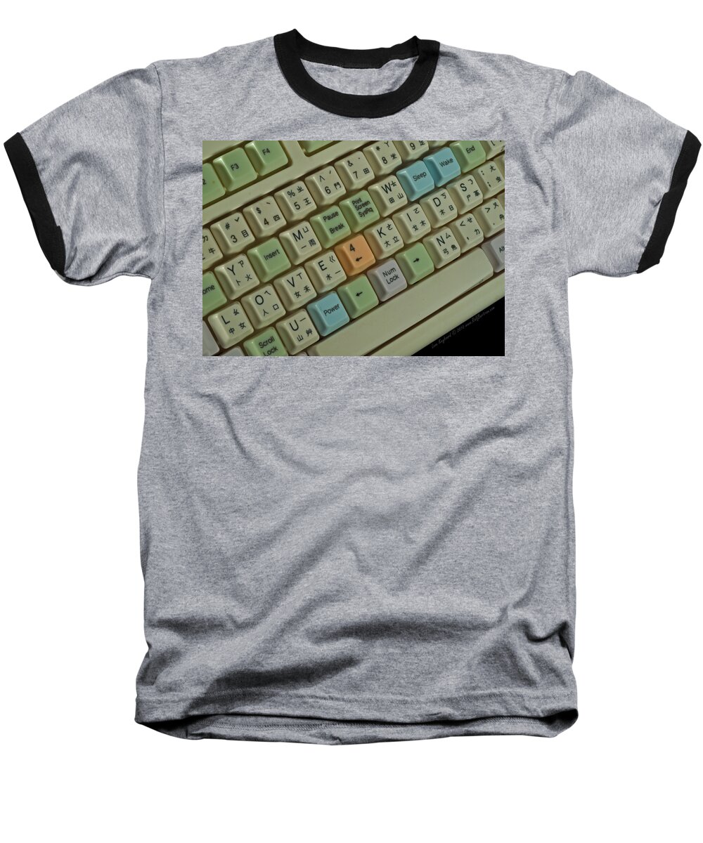 Love Baseball T-Shirt featuring the photograph Love Puzzle Keyboard by Rolf Bertram