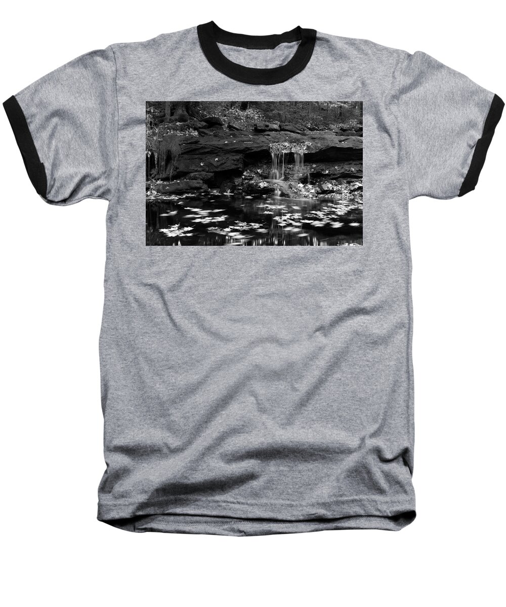 Waterfall Baseball T-Shirt featuring the photograph Low Falls by Jeff Severson