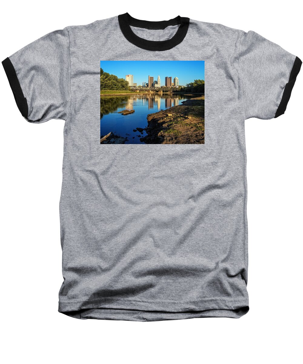 Columbus Baseball T-Shirt featuring the photograph Low Water by Alan Raasch