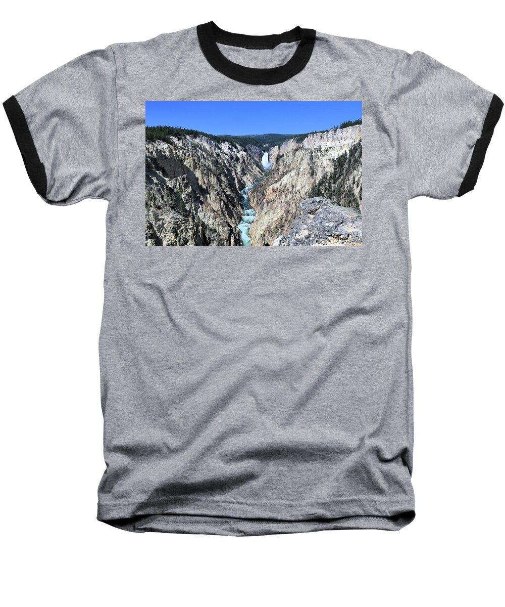 Photosbymch Baseball T-Shirt featuring the photograph Lower Falls from Artist Point by M C Hood