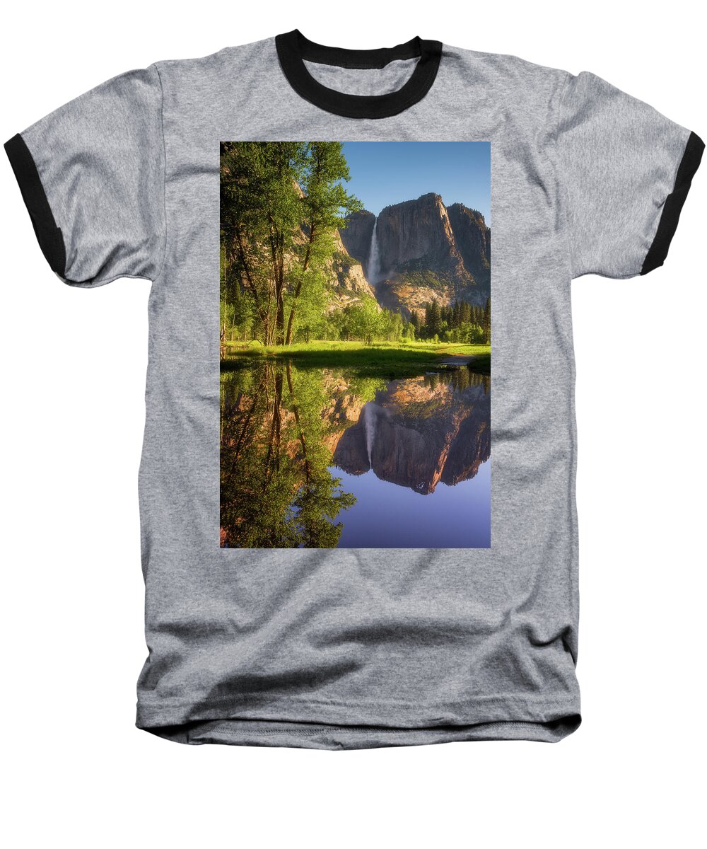 National Park Baseball T-Shirt featuring the photograph Lower Yosemite Morning by Darren White