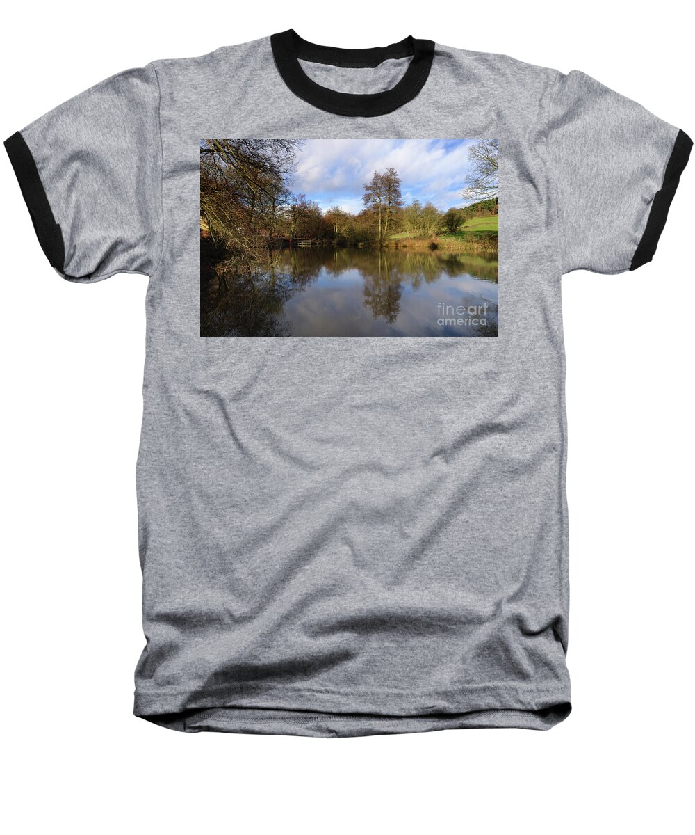 Lumsdale Baseball T-Shirt featuring the photograph Lumsdale pool by Steev Stamford