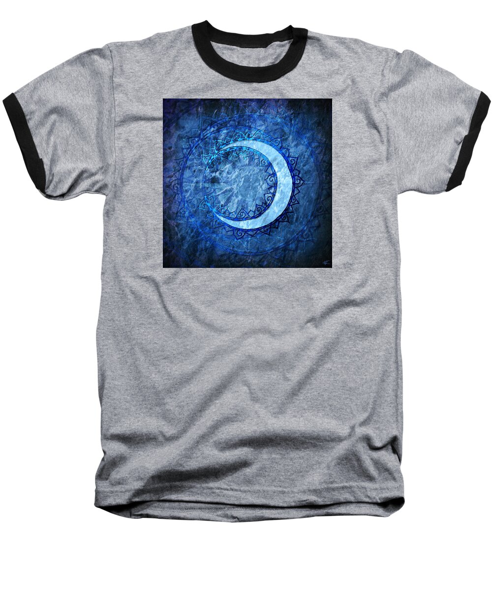 Moon Baseball T-Shirt featuring the digital art Luna by Kenneth Armand Johnson