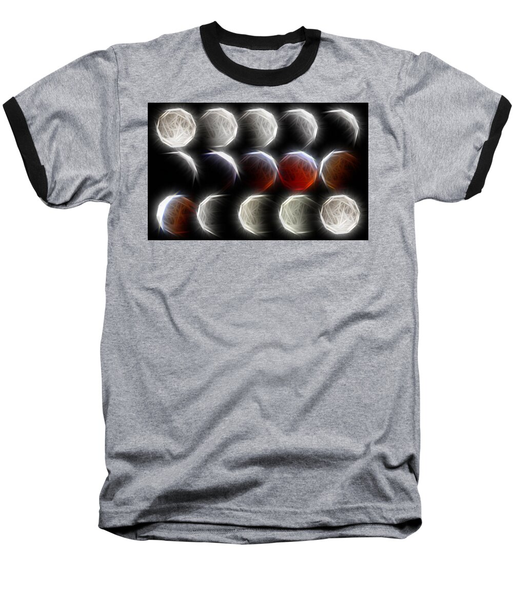 Eclipse Baseball T-Shirt featuring the digital art Lunar Eclipse Progression by Carol Crisafi