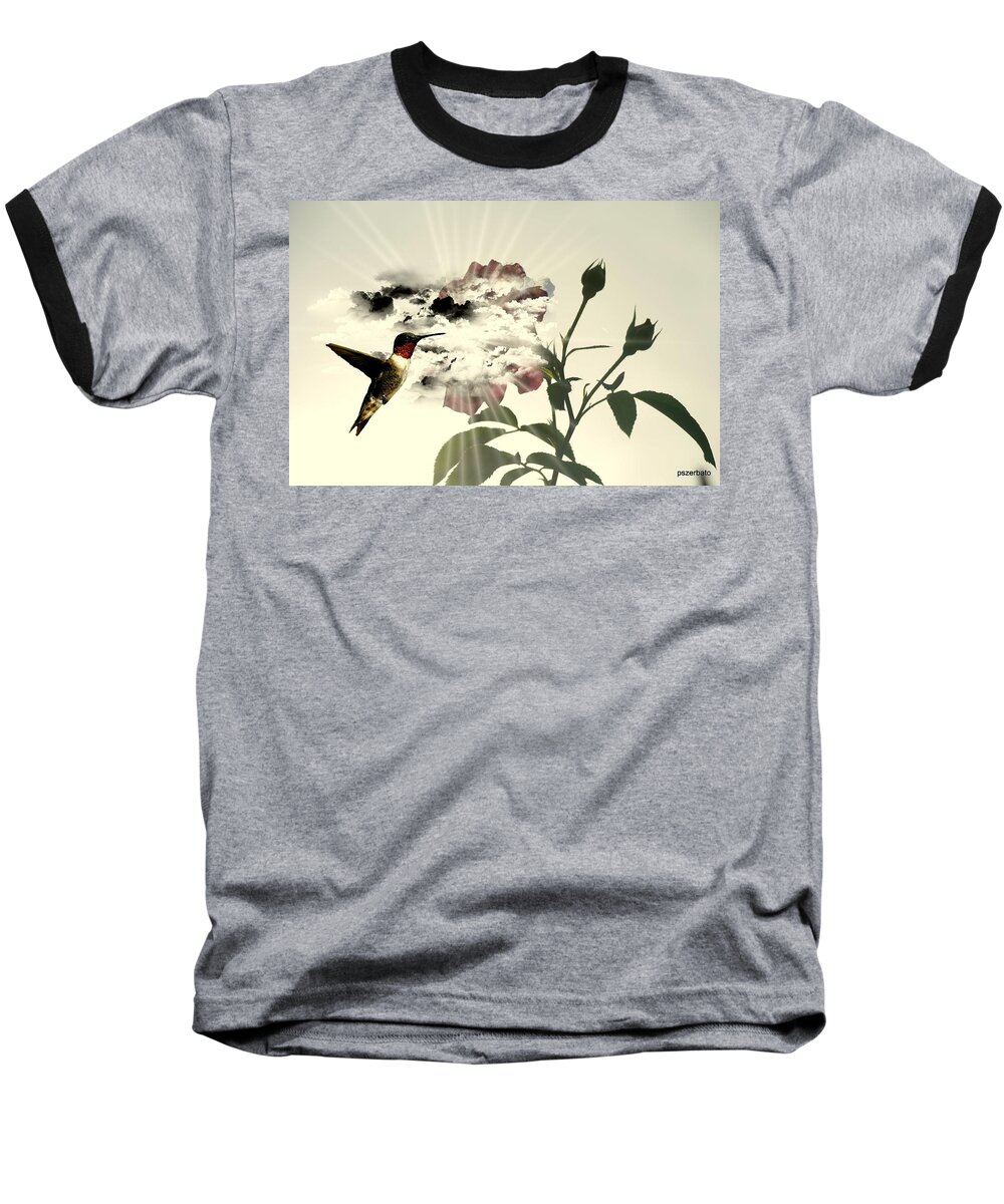 Flower Baseball T-Shirt featuring the digital art Magic Flower by Paulo Zerbato