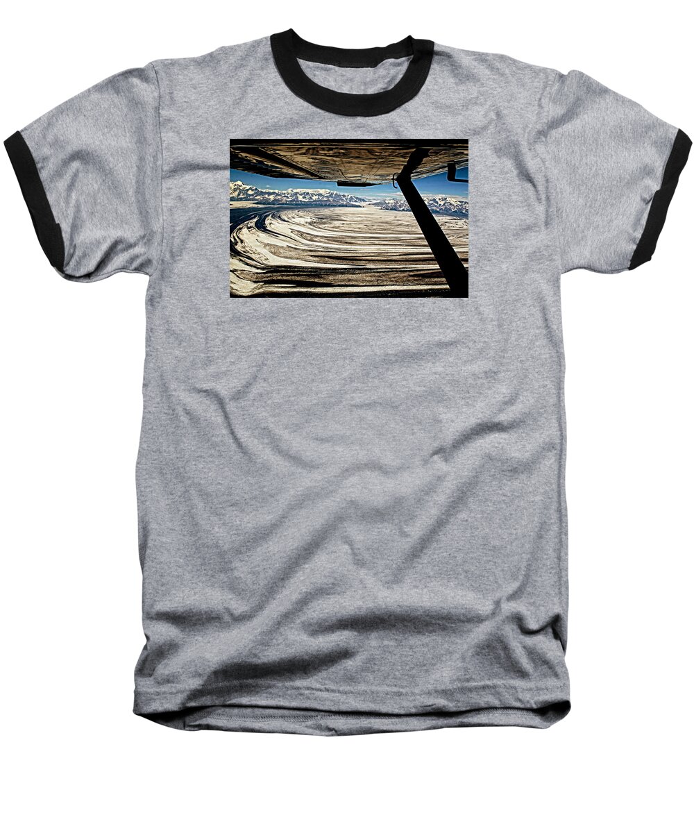 Aerial Baseball T-Shirt featuring the photograph Malaspina Glacier Alaska by Waterdancer 