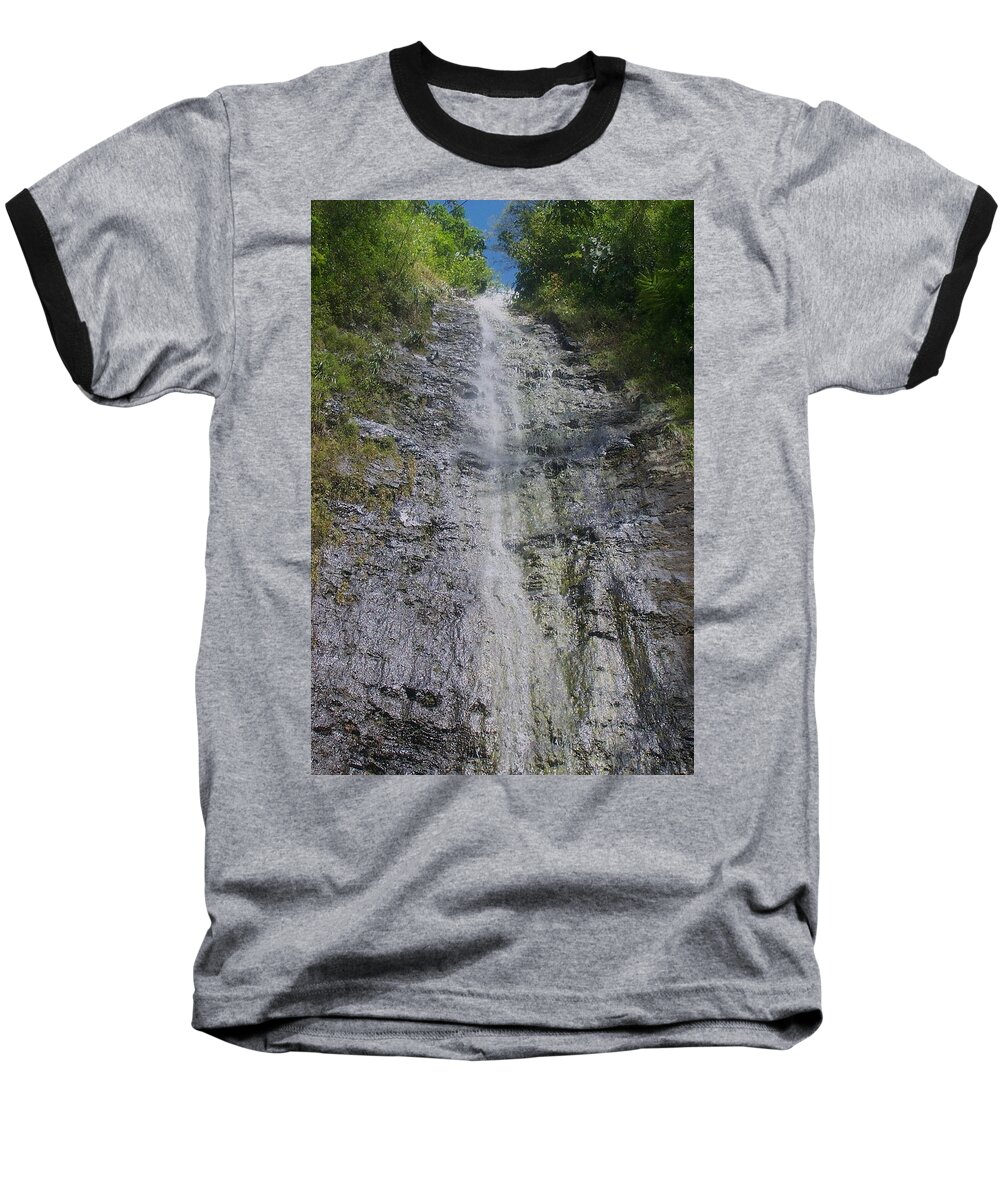 #hawaii Baseball T-Shirt featuring the photograph Manoa Falls by Cornelia DeDona