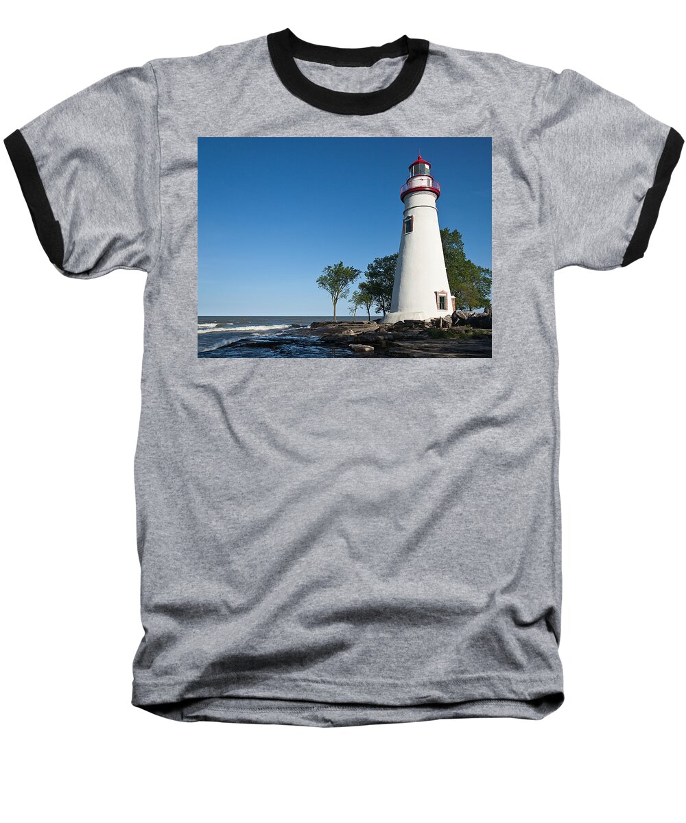 Marblehead Lighthouse Baseball T-Shirt featuring the photograph Marblehead Lighthouse by Dale Kincaid