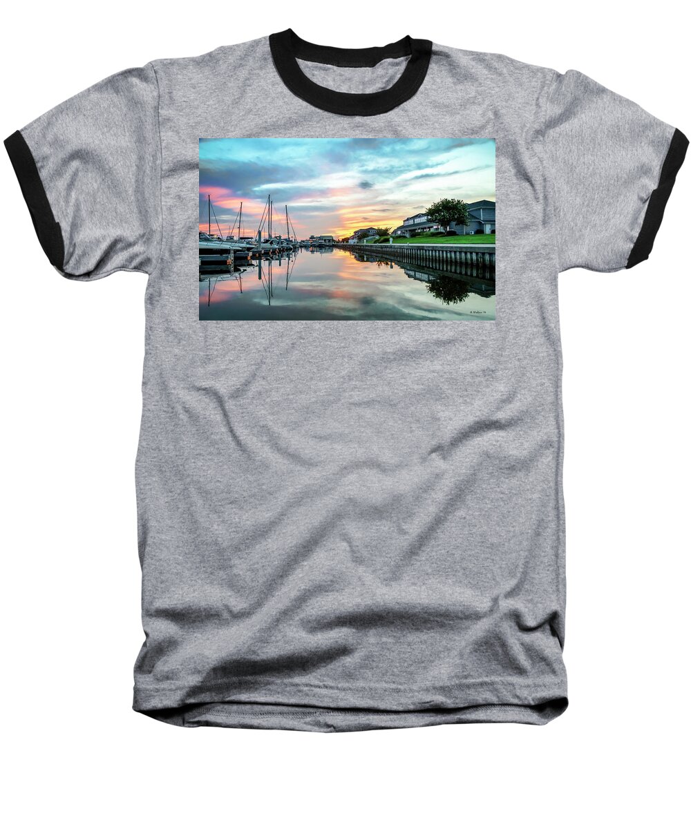 2d Baseball T-Shirt featuring the photograph Marina Walk To Hemingway's by Brian Wallace