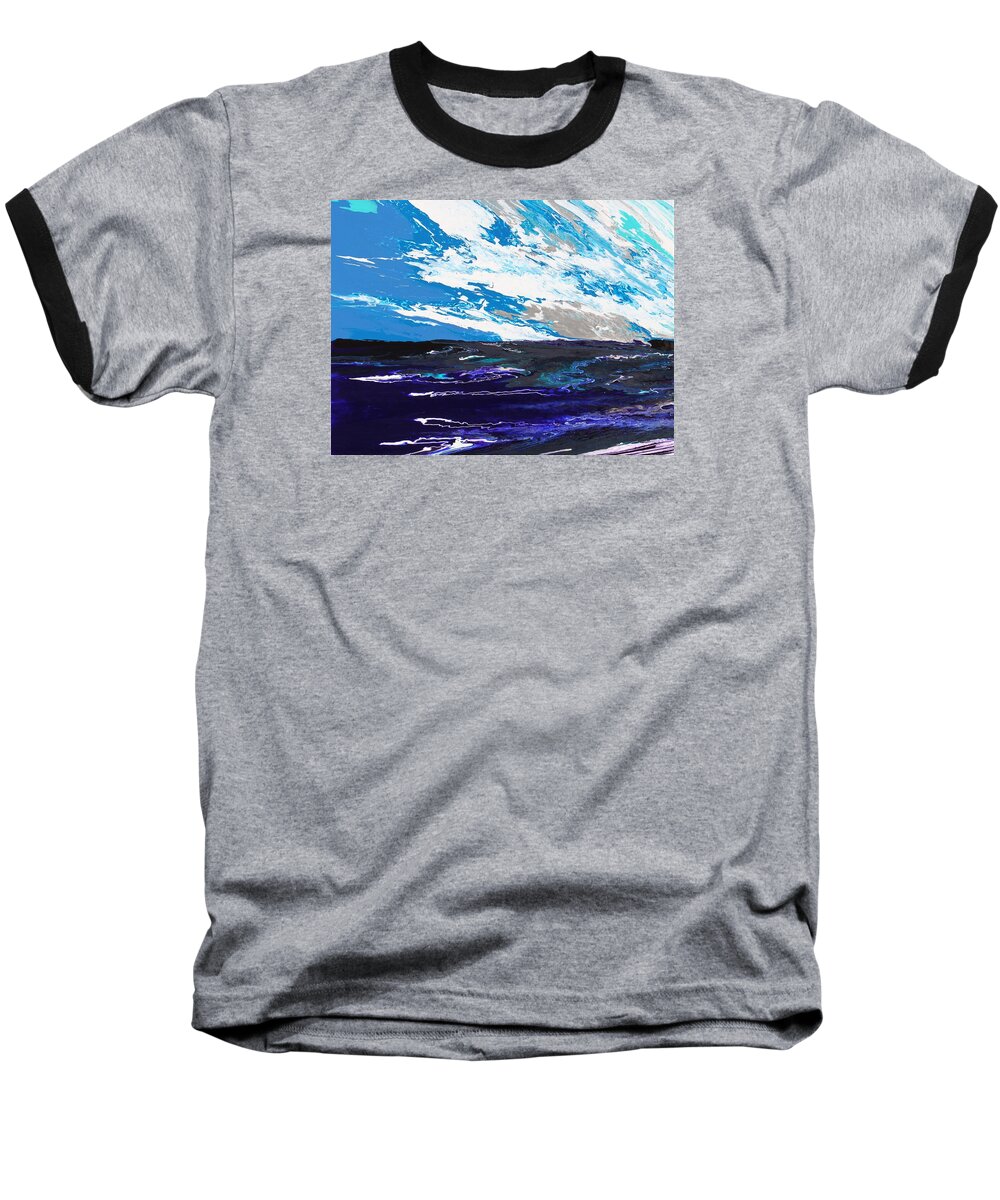 Fusionart Baseball T-Shirt featuring the painting Mariner by Ralph White