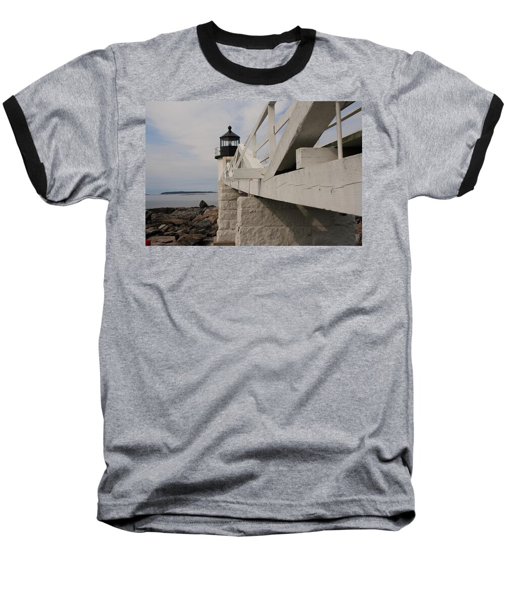 Seascape Baseball T-Shirt featuring the photograph Marshall Point by Doug Mills