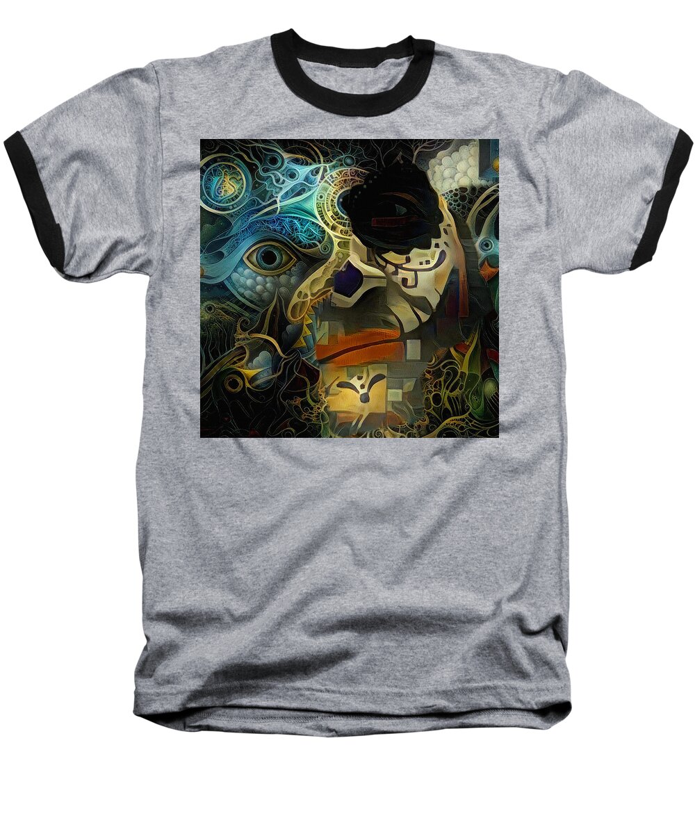 Painting Baseball T-Shirt featuring the digital art Masquerade by Bruce Rolff