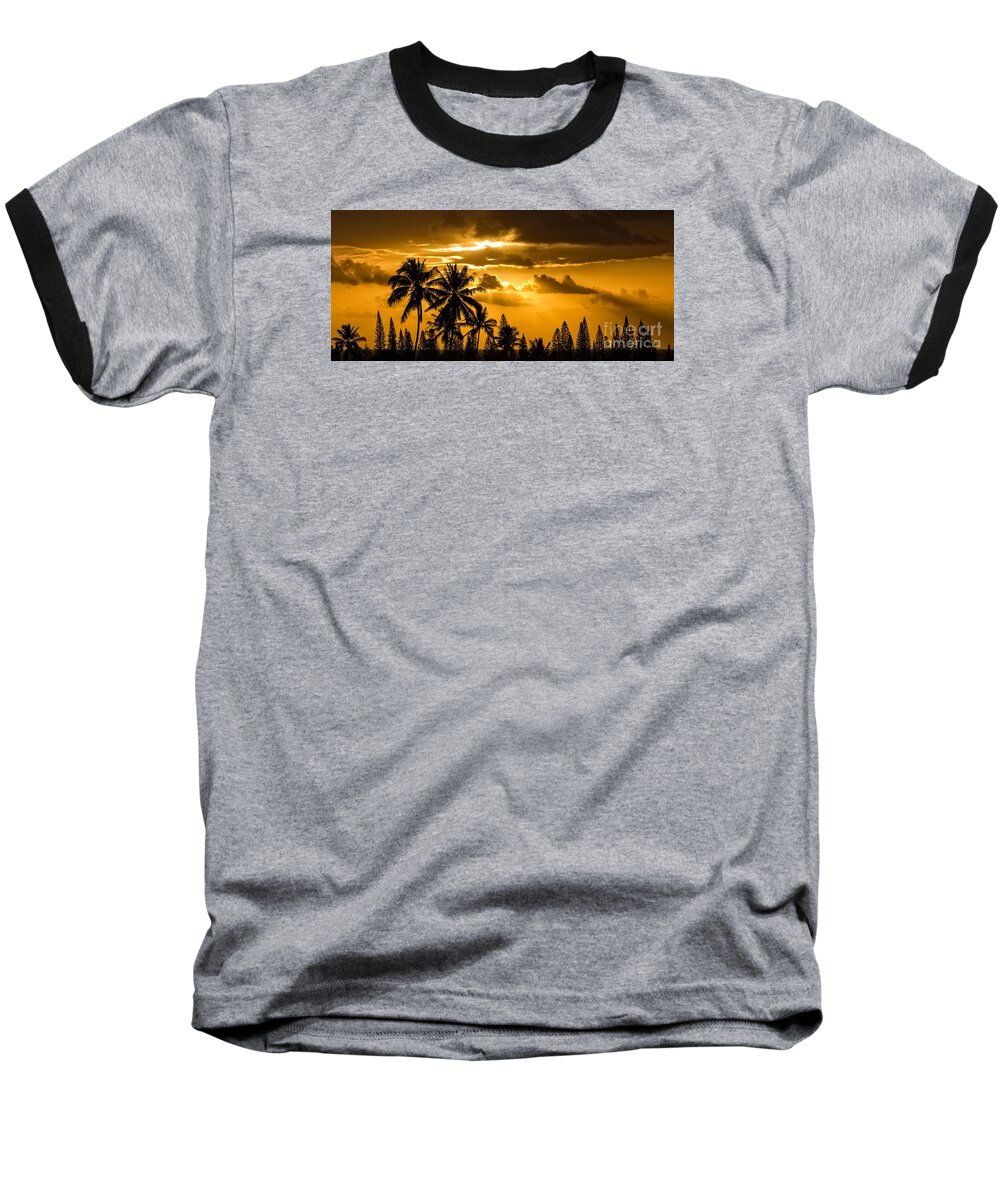 Sunset Baseball T-Shirt featuring the photograph Maui Sunset by Patti Schulze