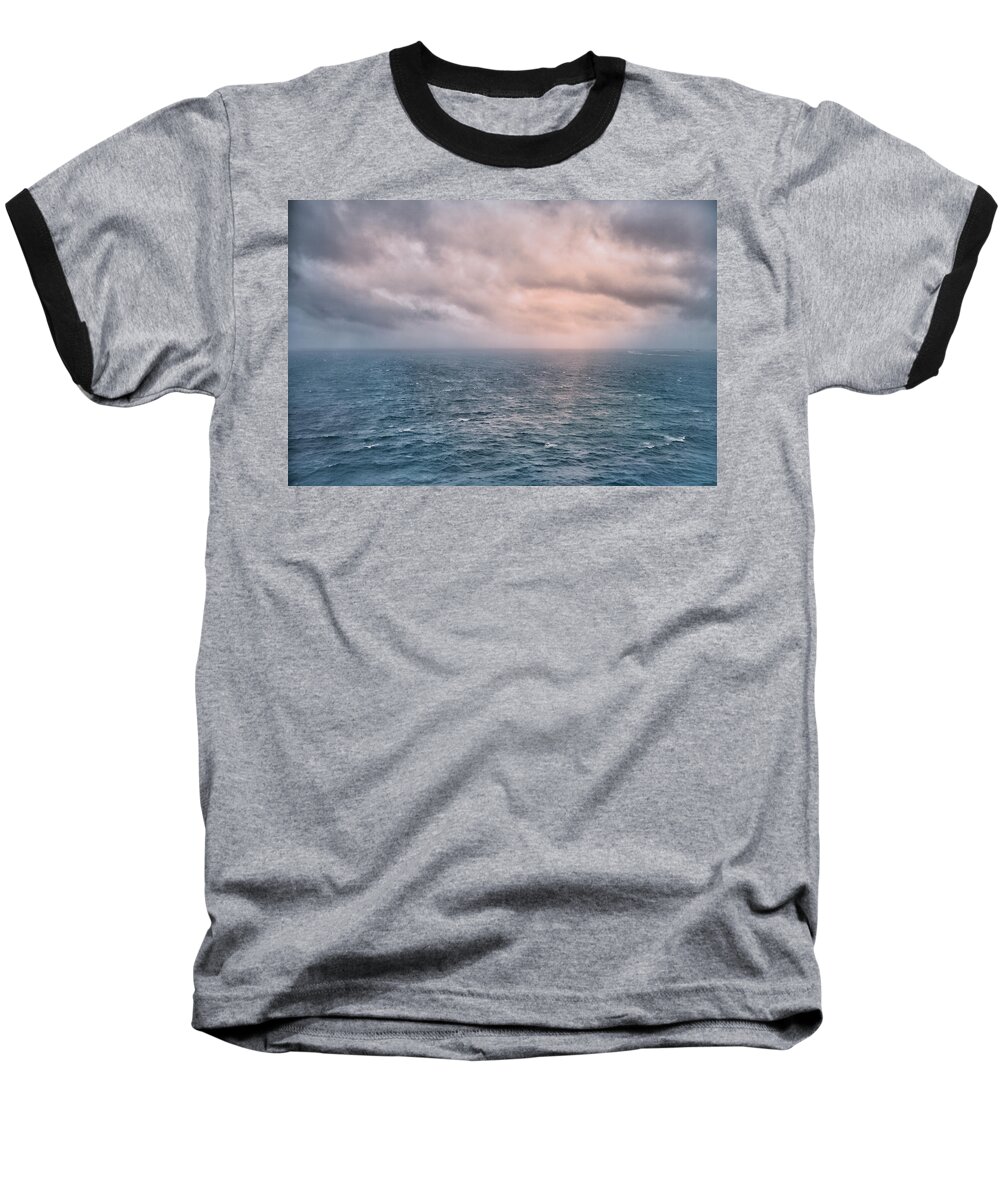 Ocean Baseball T-Shirt featuring the photograph May Shifting Skies Unfold by Elvira Pinkhas