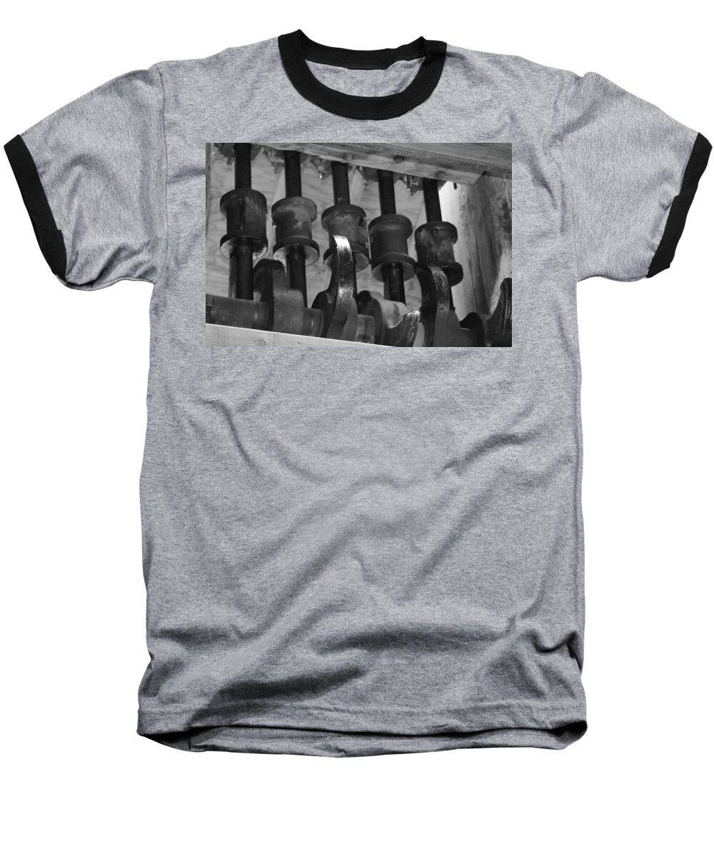 Industrial Chic Baseball T-Shirt featuring the photograph Mechanism by Colleen Cornelius