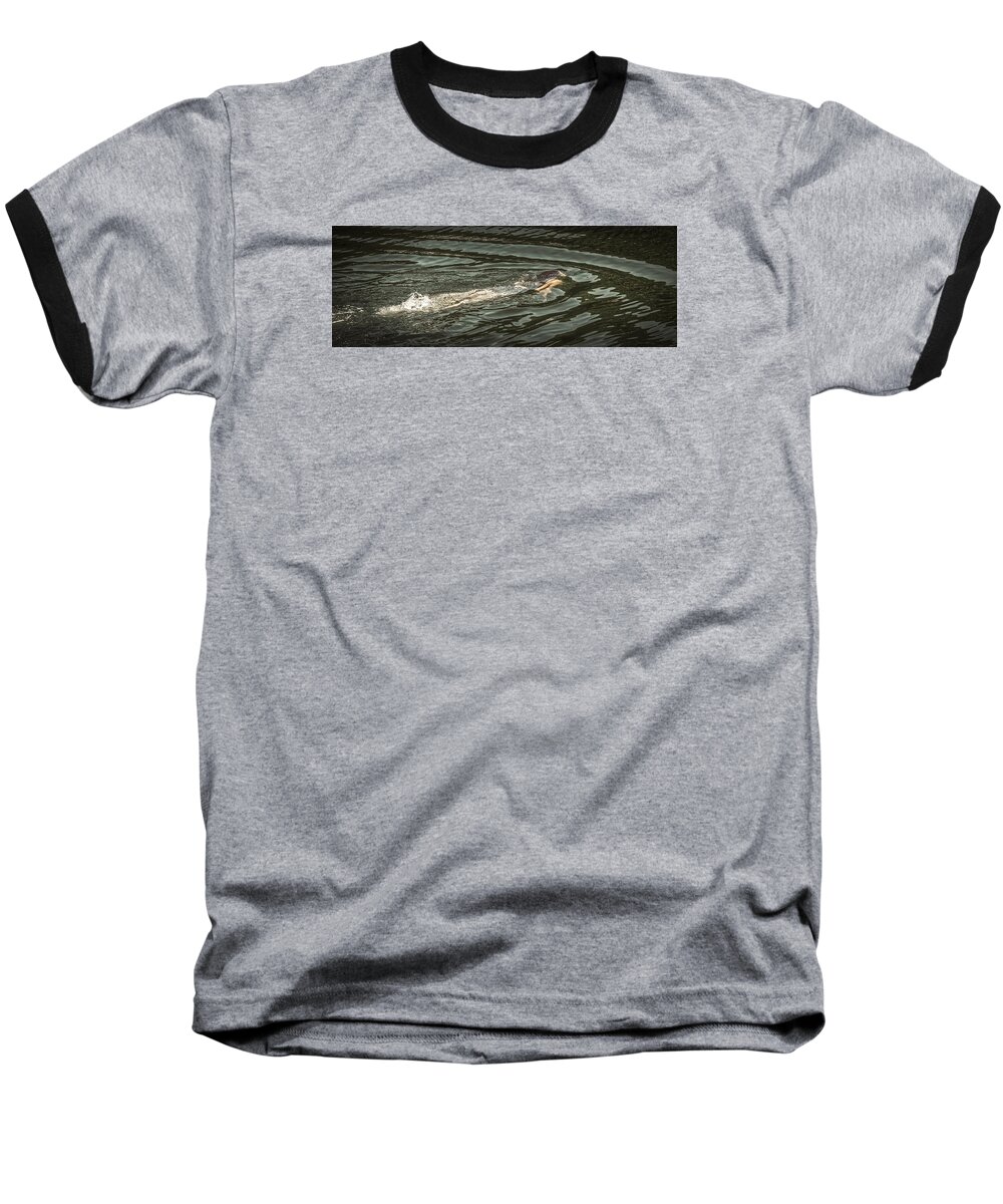 Mermaid Baseball T-Shirt featuring the photograph Mermaid Swimming by David Kay