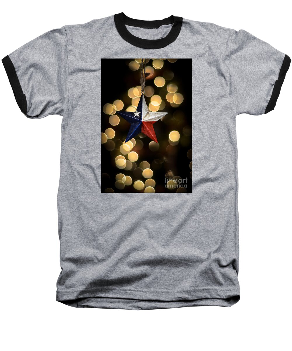 Merry Christmas Texas Baseball T-Shirt featuring the photograph Merry Christmas Texas by Kelly Wade