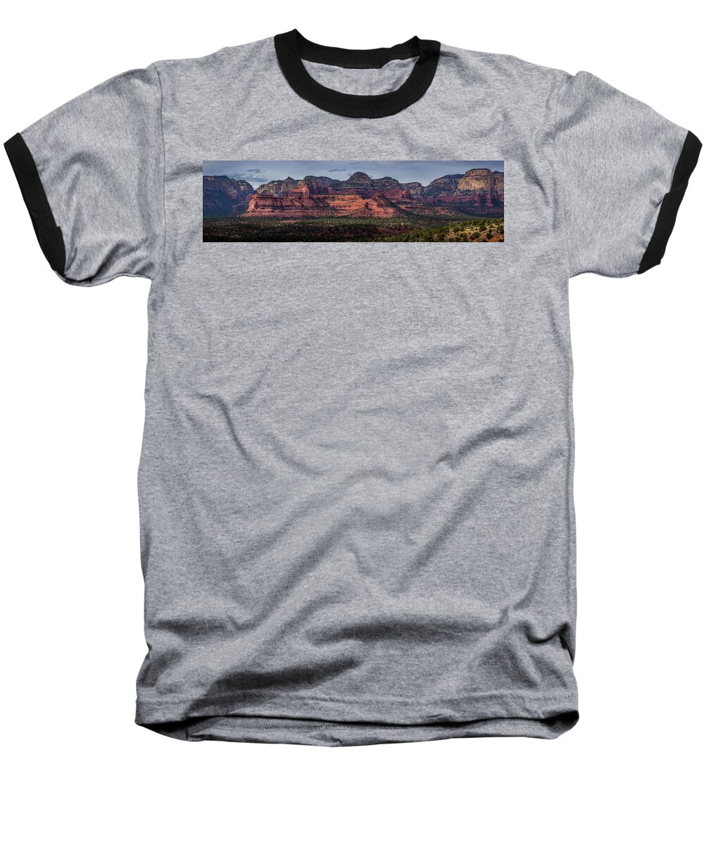 Arizona Baseball T-Shirt featuring the photograph Mescal Mountain Panorama by Andy Konieczny