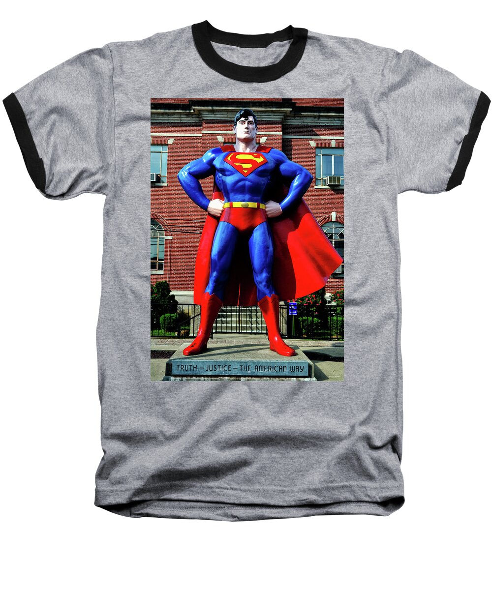 Metropolis. Home Of Superman Baseball T-Shirt featuring the photograph Metropolis - Home Of Superman 001 by George Bostian