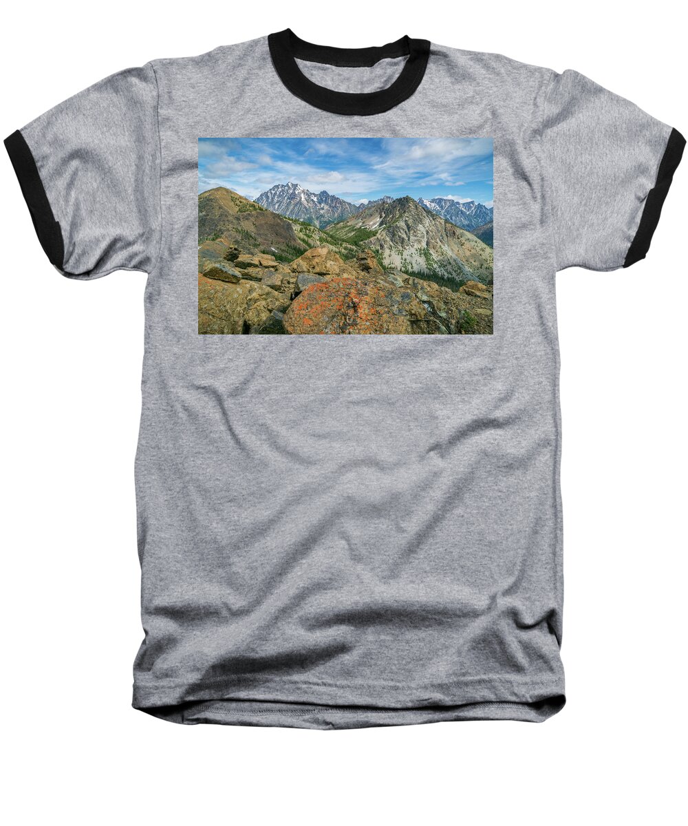 Mountain Baseball T-Shirt featuring the photograph Midday at Iron Peak by Ken Stanback