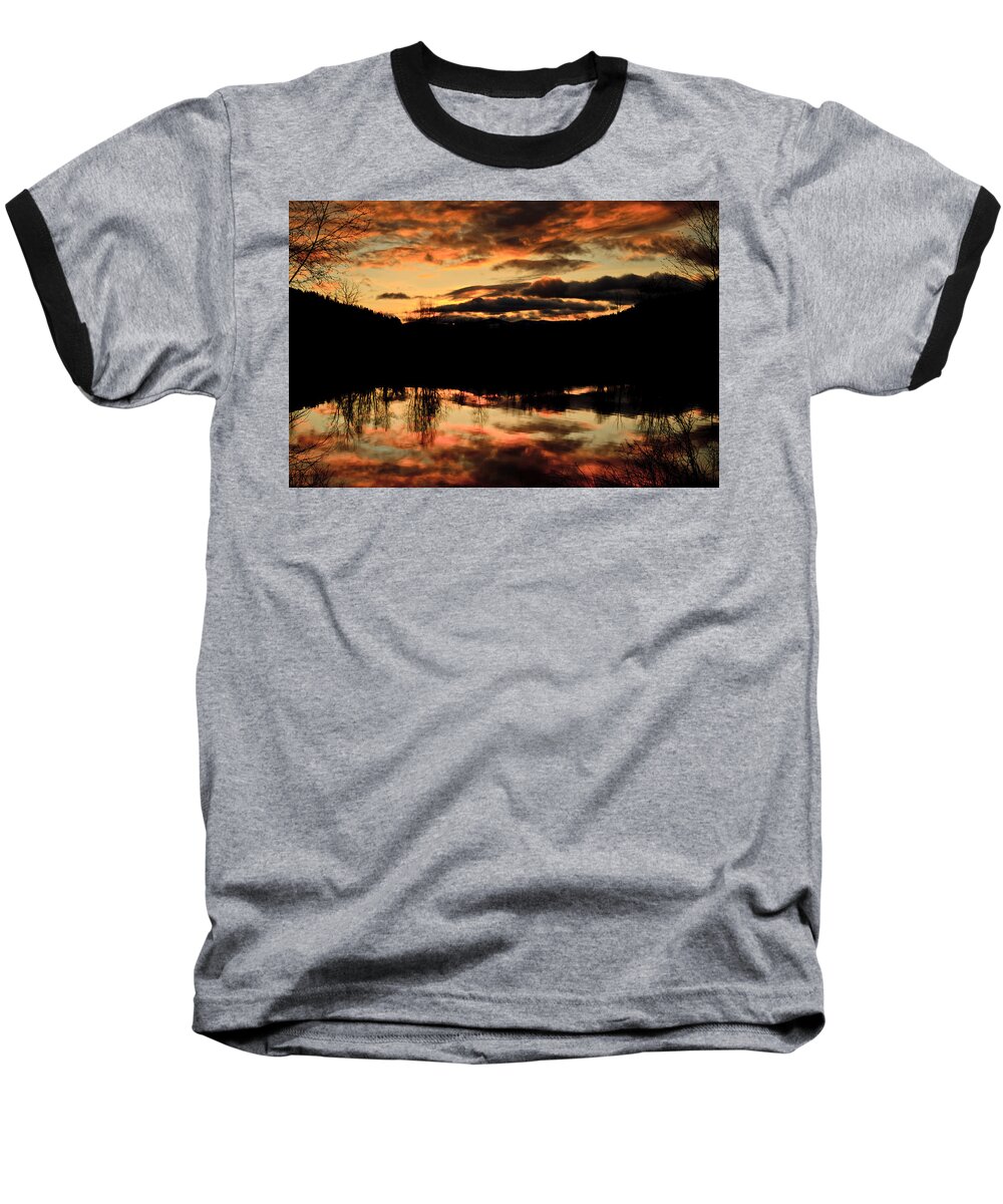 Sunrise Baseball T-Shirt featuring the photograph Midwinter Sunrise by Albert Seger
