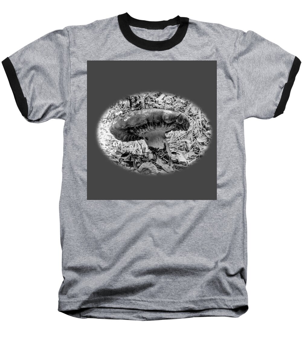 Mushroom Baseball T-Shirt featuring the photograph Mighty Mushroom T Shirt Style by HW Kateley